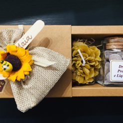 Bomboniera Box S Miele Candela Peonia